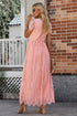 scalloped-trim-lace-plunge-dress Sophia's Trends - Sophia's Style-Coral-M